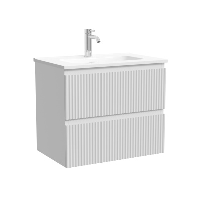 Тумба подвесная SANCOS Snob R 590х390х500, c двумя ящиками оснащенными доводчиками, Bianco, арт.SNR6