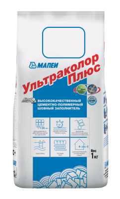 ULTRACOLOR PLUS, ТМ MAPEI, цвет №174 Торнадо, (5кг), (Россия), Смесь сухая затирочная класс CG2WAF