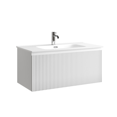 Тумба подвесная SANCOS Snob R 890х445х406, c одним ящиком оснащенным доводчиками, Bianco , арт.SNR1.