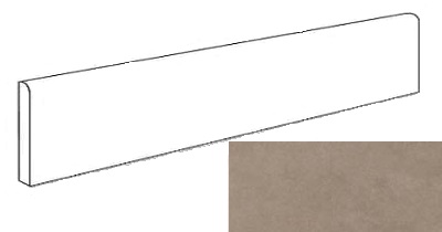Dwell Greige Battiscopa Matt (7,2x60)