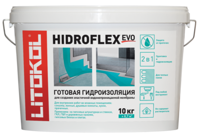 HIDROFLEX гидроизол. мастика 10kg bucket
