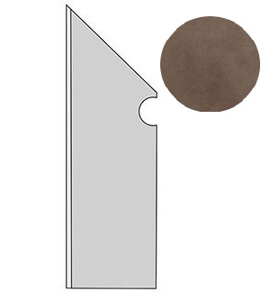 Dwell Brown Leather Battiscopa Sag. Sx (7,2x30)
