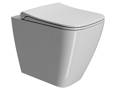NUBES 52x35/F унитаз приставной - смыв безободковый водоворотный Swirlflush - глазурь белая глянцева