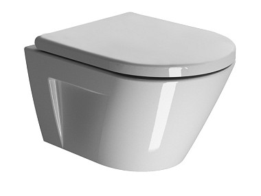 KUBE'X 50x36/F унитаз подвесной - смыв безободковый водоворотный Swirlflush - глазурь белая глянцева