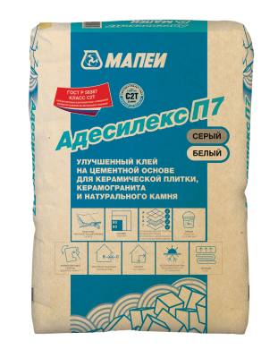 ADESILEX P7, TM MAPEI, цвет белый, (25кг), (Россия), Смесь сухая клеевая на цементном вяжущем класс 