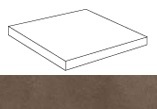 Dwell Brown Leather Scalino Angolare Dx (33x33)