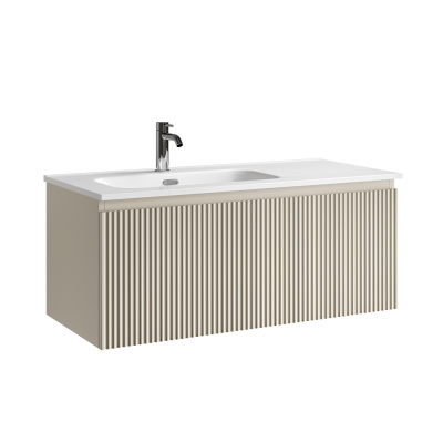Тумба подвесная SANCOS Snob R 995х445х406, c одним ящиком оснащенным доводчиками, Beige Soft , арт.S