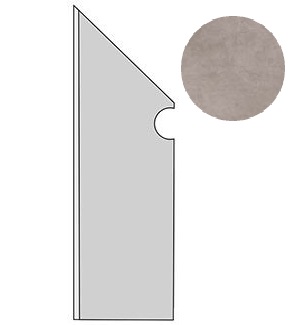 Dwell Gray Battiscopa Sag. Sx (7,2x30)