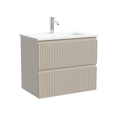 Тумба подвесная SANCOS Snob R 590х390х500, c двумя ящиками оснащенными доводчиками, Beige Soft , арт
