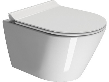 KUBE'X 50x36/F унитаз подвесной - смыв безободковый водоворотный Swirlflush - глазурь белая глянцева
