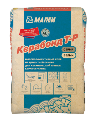 KERABOND T-R, ТМ MAPEI, цвет белый, (25кг), (Россия), Смесь сухая клеевая на цементном вяжущем класс