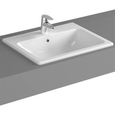 S20 Накладная раковина 55 см, цвет белый ..