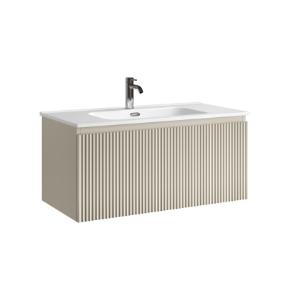 Тумба подвесная SANCOS Snob R 890х445х406, c одним ящиком оснащенным доводчиками, Beige Soft , арт.S