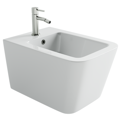 Биде подвесное Ceramicanova Miro с крепежом для скрытого монтажа белый CN11004 