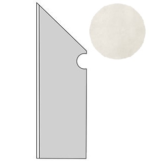 Dwell Off-White Battiscopa Sag. Sx (7,2x30)