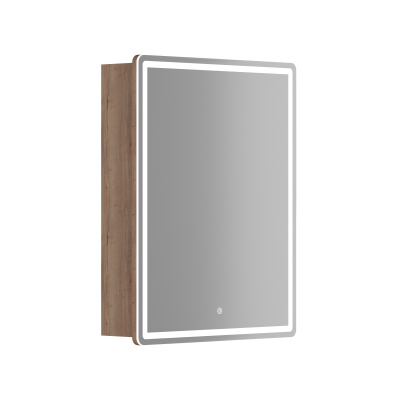 Зеркальный шкаф для ванной комнаты SANCOS Mirror 590x150х740 мм, цвет дуб галифакс натуральный