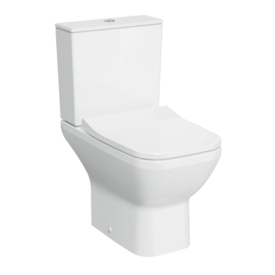 Комплект напольного безободкового унитаза Integra Square Open-Back с тонким сиденьем микролифт ..