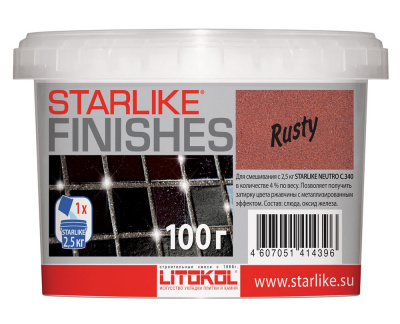 RUSTY добавка стального цвета, 100 g.