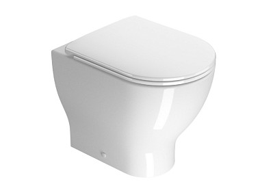 CITY 52x35/F унитаз приставной - смыв безободковый водоворотный Swirlflush - глазурь белая глянцевая