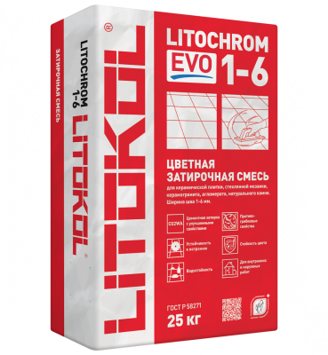 LITOCHROM 1-6 EVO 25 кг LE.135 антрацит