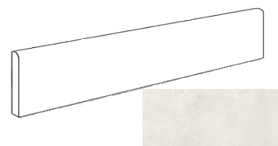 Dwell Off-White Battiscopa Matt (7,2x60) ..