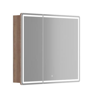 Зеркальный шкаф для ванной комнаты MIRROR 890x150х740 мм, с LED подсветкой