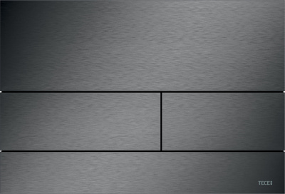 TECEsquare II. Панель смыва, металл, PVD Brushed Black Chrome (с покрытием против отпечатков пальцев