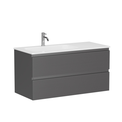 Тумба подвесная SANCOS Folk левая 995х445х500, Grey soft