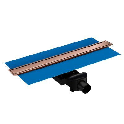 Душевой трап Eco-Flow 60 см, DK100, горизонтальный сифон 60 мм, медь