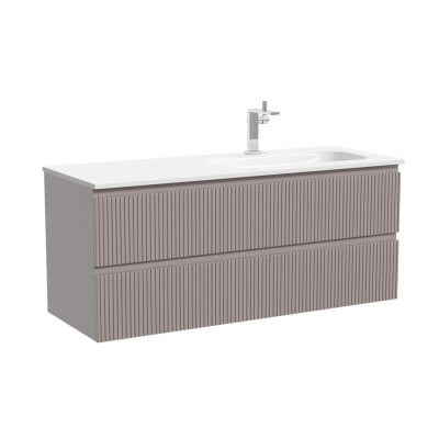 Тумба подвесная SANCOS Snob R правая 1195х445х500, c двумя ящиками оснащенными доводчиками, Doha Sof