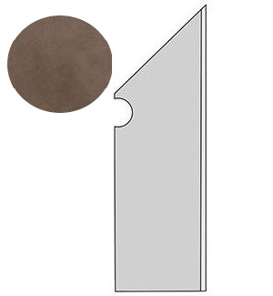 Dwell Brown Leather Battiscopa Sag. Dx (7,2x30)