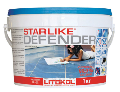 STARLIKE DEFENDER Антибактериальная затирка! Химстойкая для швов шириной от 1 до 3 мм.Для мозаики. Л