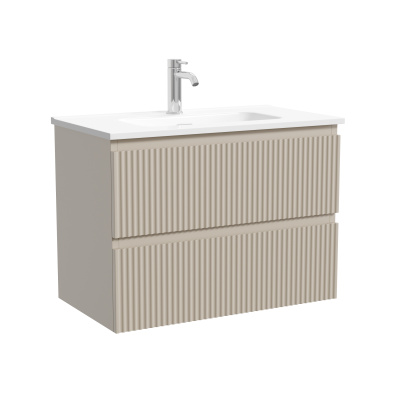Тумба подвесная SANCOS Snob R 690х390х500, c двумя ящиками оснащенными доводчиками, Beige Soft , арт
